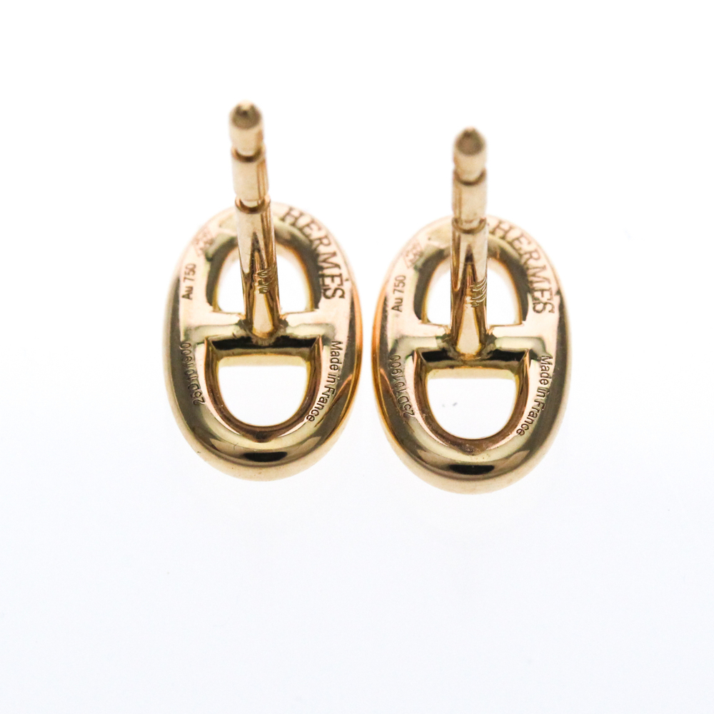 HERMES Chaine D'ancre Earrings 18K Pink Gold Polished - Picture 8 of 11